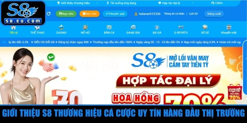 Giới thiệu S8 thương hiệu cá cược uy tín hàng đầu thị trường 2026